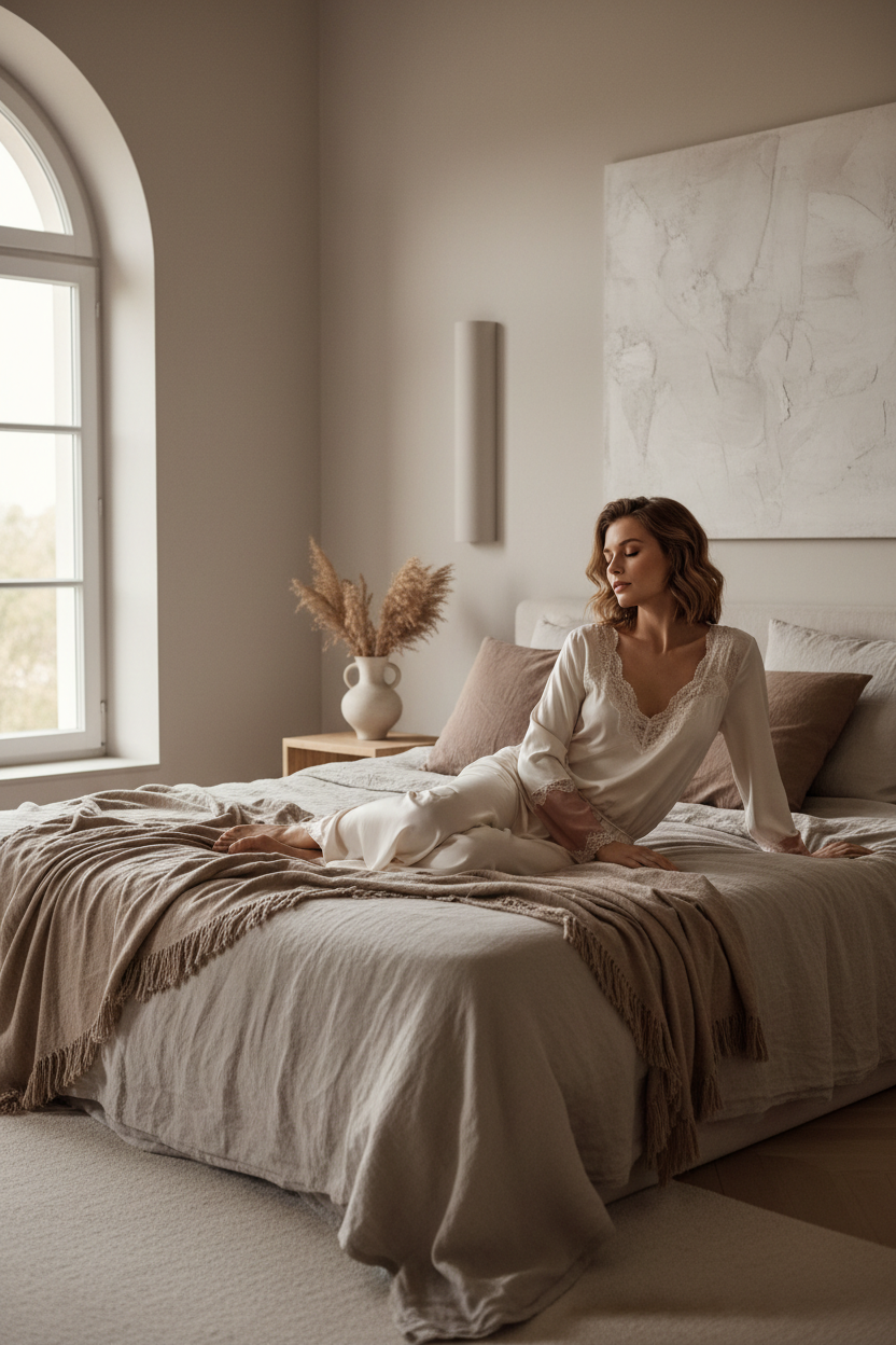 Premium sleepwear lifestyle image